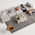 Modern Sofa Coffee Table Combination Multiplayer Sofa Coffee Table Combination 3d model