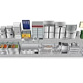 Modern Kitchen Interior With Stainless Steel Appliances Island Counter And Cabinets