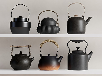 New Chinese Tea Set Teapot model