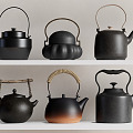 New Chinese Tea Set Teapot 3d model