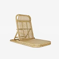 Light Beige Woven Leisure Chair With Simple Design And Comfortable Recline