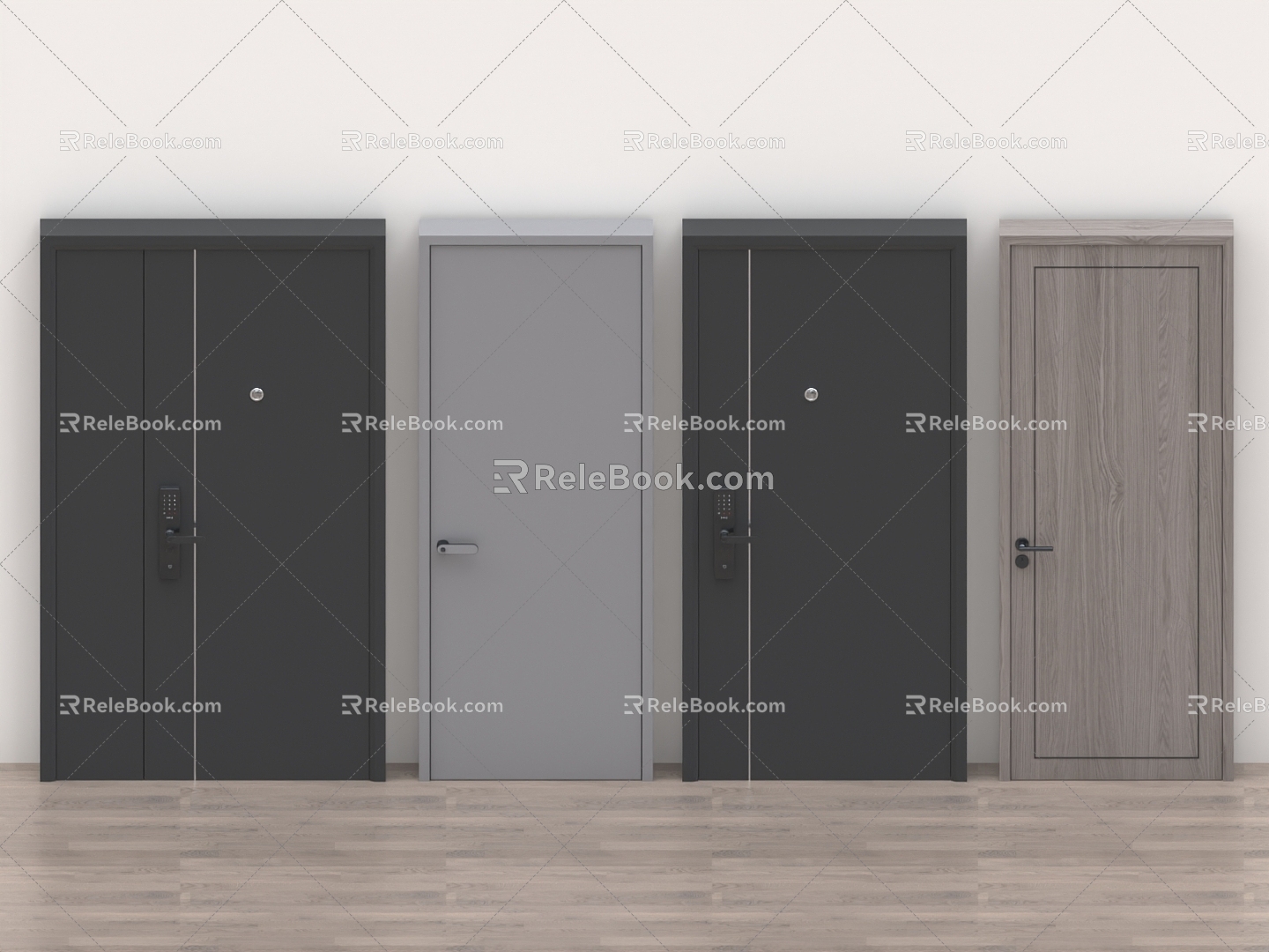 door wooden door bedroom door meeting room door office door double door sliding door security door living room door 3d model