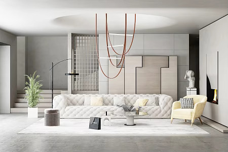 Nordic Living Room 3d model