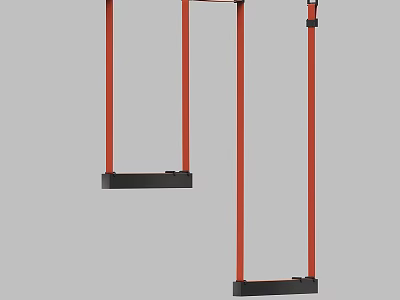 Modern Red And Black Pendant Lights With Sleek Minimalist Hanging Design For Home Decor 3d model