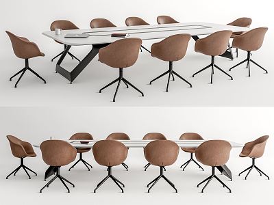 Modern Conference Table and Chair Conference Table and Chair Combination model