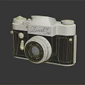 Vintage Zenit Digital Camera With Silver Black Body Classic Lens And Knobs Design 3d model