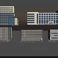 Modern Office Building Architectural Design With Glass Facade And Multi Storey Structure 3d model