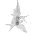 Modern Swallow Design Glass Chandelier For Stylish Interior Home Decoration