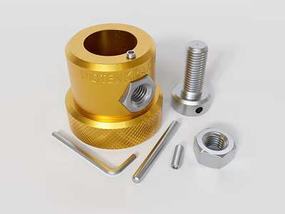 Assorted Metal Hardware Tools with Golden Socket Bolt Hex Wrench Nut and Small Screw 3d model