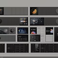 Contemporary Switch Panels with Various Smart Features Digital Displays and Knobs for Modern Home Interiors