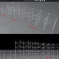 Heavy Duty Industrial Scaffolding Metal Frame Structure for Construction Support