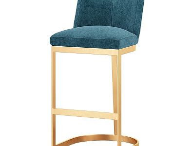 Modern Simple Light Luxury Bar Stool 3d model