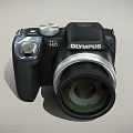 Olympus Digital Camera With Zoom Lens Control Dials And Stylish Body Design 3d model
