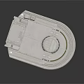 Miniature Circular Platform Model With Railing Woven Structure And Rotating Section