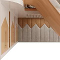 Kids Wooden Bunk Bed With Slide Ladder And Storage Cabinets In Playroom