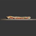 Two Fresh Pizza Slices With Tomato Sauce Cheese And Basil On Wooden Cutting Board