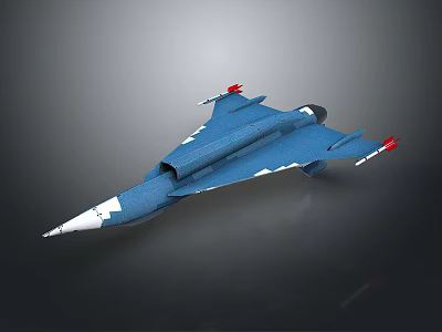 Blue Space Shuttle Model With Red Tail And Cosmic Aerospace Design 3d model