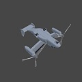 Osprey helicopter 3d model