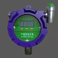 Industrial Explosion Proof Digital Gauge With Purple Casing Green Display And ExdIICT6 Gb Certification