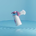 Pink And White Household Nebulizer With Blue Water Ripple Background