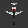 Modern Cosmic Spacecraft Model Featuring Aerodynamic Structure And Red White Details