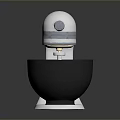 ATMA White Stand Mixer With Black Mixing Bowl For Home Kitchen Use
