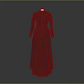 Women's Elegant Dark Long Sleeve High Neck Intricate Pattern Maxi Dress Design