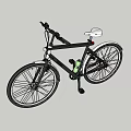 Sleek Black Frame Bicycle With White Seat And White Rimmed Tires Modern Design