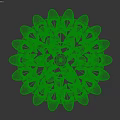 Green Glass Chandelier With Multi Layered Tiered Design Decorative Hanging Light Fixture
