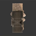 Traditional European Architecture With Arched Doorway Stone Walls Wooden Door And Stone Paved Floor
