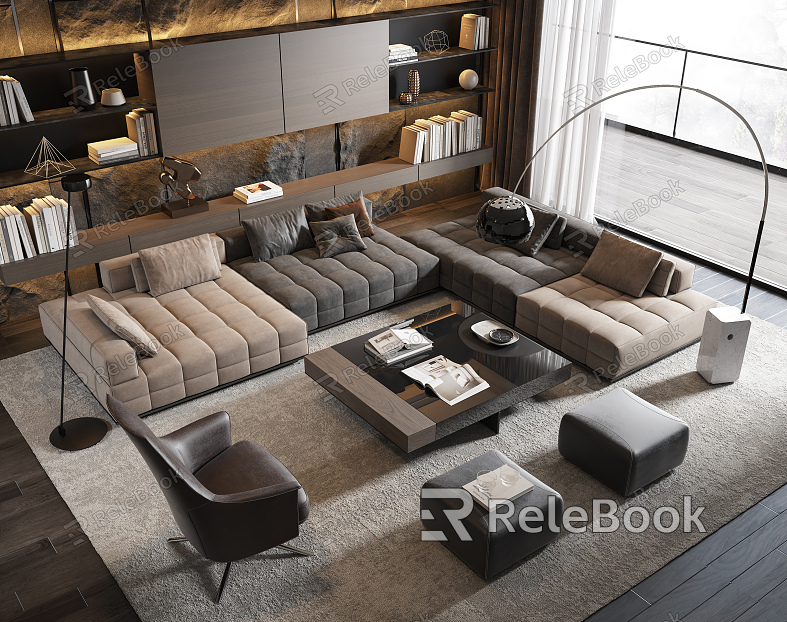 Modern Sofa Coffee Table Combination Sofa Coffee Table model