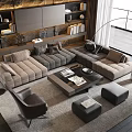 Modern Sofa Coffee Table Combination Sofa Coffee Table 3d model