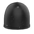 Black Protective Safety Helmet Featuring Transparent Visor And Metal Parts Design