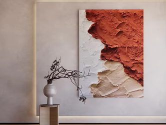 Wall Decorative Painting Abstract Painting 3d model