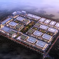Well Planned Modern Commercial Street With Organized Building Layout Green Courtyards And Trees