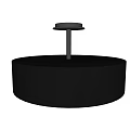 Modern Black Round Chandelier With Minimalist Design And Simple Structure For Ceiling Lighting 3d model