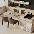 Modern table combination 3d model