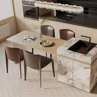 Modern table combination 3d model