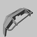 Black Metal Front Bumper With Tubular Guard For Off Road Vehicles