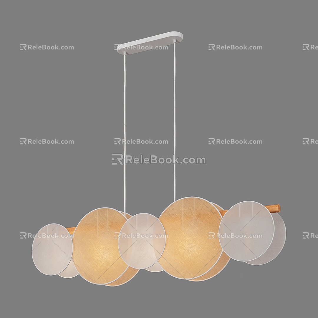 Nordic Simple Chandelier Chandelier Simple Chandelier 3d model