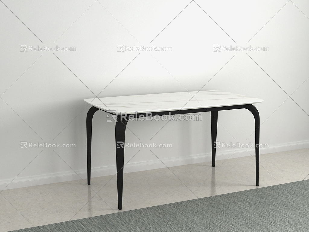 Light Luxury Dining Table 3d model