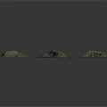 Garden Landscape Terrain Models In Various Shapes With Green Vegetation Cover