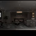 Modern Light Luxury Living And Dining Room Interior With Comfortable Sofas Exquisite Lighting And Rugs
