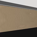 Modern Wooden Wall Panel With Wavy Stripes For Interior Decorative Design 3d model
