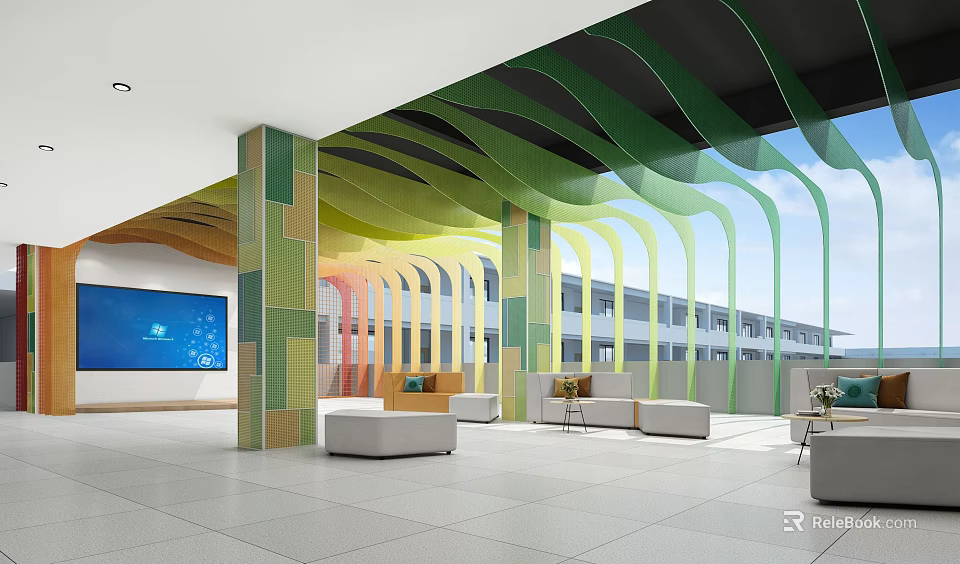 Modern Home Entryway Shoe Bench With Storage Function And Soft Padded Seat Design 3d model 