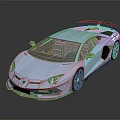 Light Blue Sports Car With Rear Spoiler Red Alloy Wheels And Sporty Design