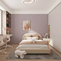 Modern Living And Dining Room Interior With Beige Sofa TV Wall And Wooden Floor