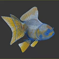 Beautiful Bright Yellow And White Goldfish With Flowing Fins And Tail As Aquatic Animal