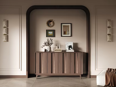 French Style Entrance Cabinet Middle Ancient Entrance Cabinet Side Cabinet Decorative Cabinet 3d model