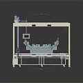 Industrial Metal Frame Machine With Transparent Component Blue Parts And Display Screen